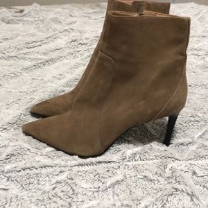 Banana republic suede booties with stiletto heel